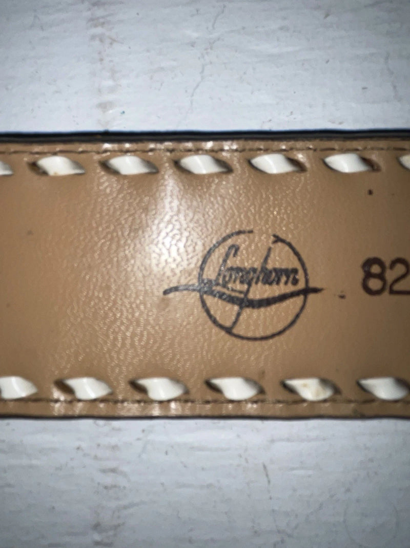 New Red Genuine Leather Longhorn Tooled 32” Belt #82828 NN-60