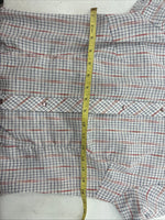 New Women’s Dan River Red Plaid Long Sleeve Pearl Snap Size 10 KK-45