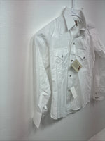 New Boys ELY Cattleman White Long Sleeve Pearl Snap Size 10 DD-80