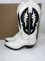 New Women’s White And Black Capezio Cowboy Boots. L777 6 M. 19-26