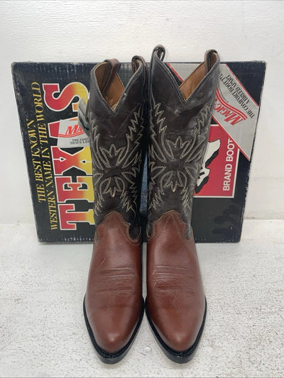 New Men’s Brown Texas Brand Cowboy Boots. 1201 8 D. 1-105