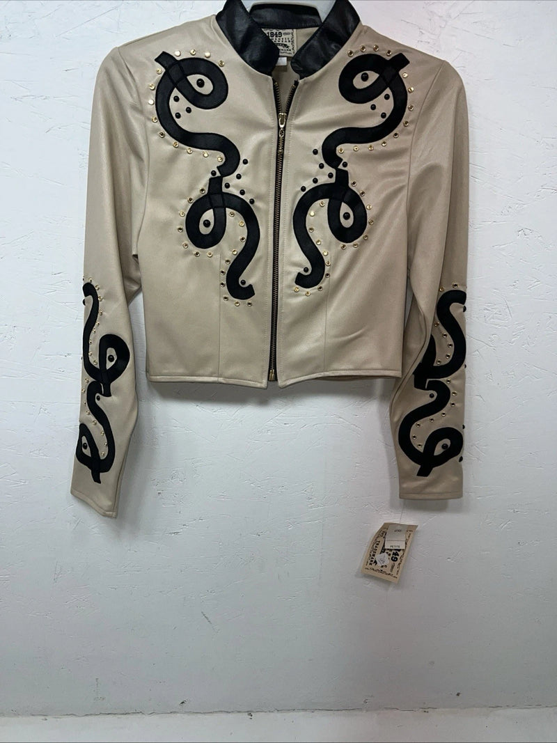 New Women’s Tan 1849 Authentic Ranchwear Short Show Jacket Medium UU-72
