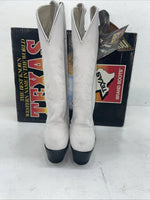 New Women’s White Texas Brand Cowboy Boots. L 198917 7 M. 18-21