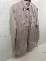 New Men’s ELY cattleman Striped Long Sleeve Pearl Snap 15 X 34 Medium B-126