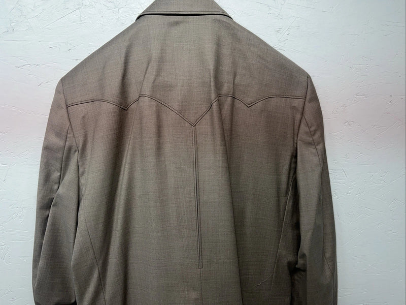 New Men’s Circle S Tan Suit Jacket 46R #25832 X-608