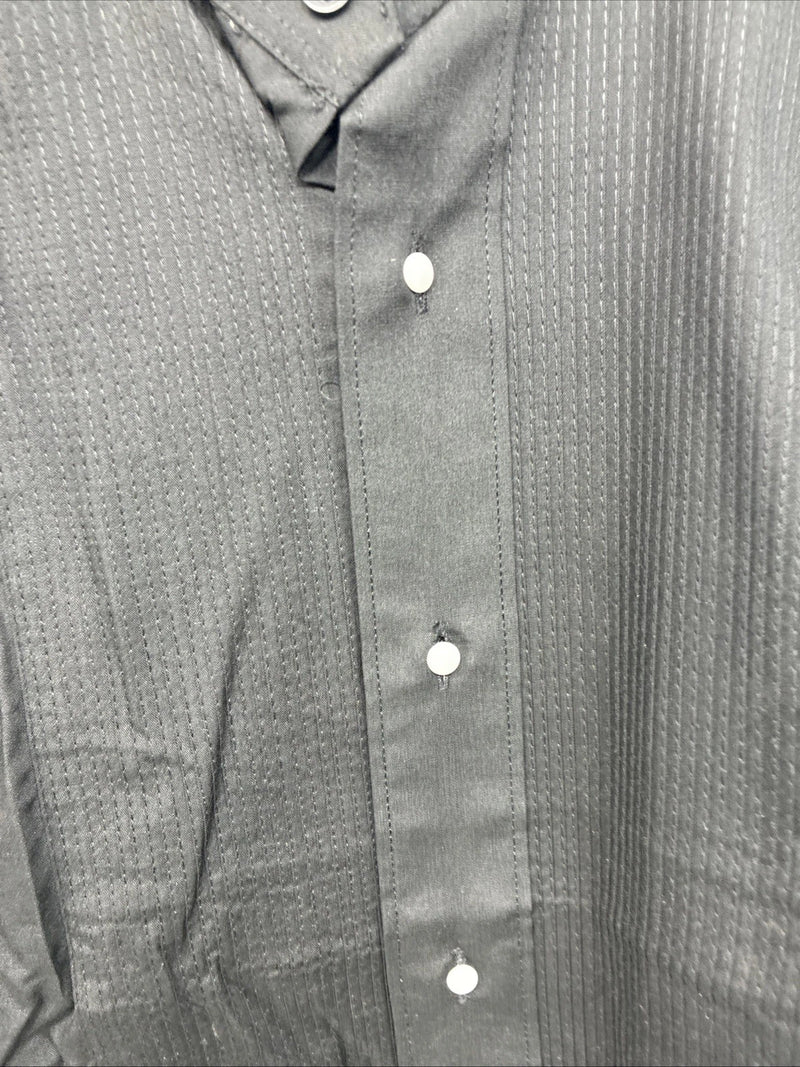 New Classix Black Long Sleeve Button Up English Shirt Medium II-35