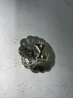 New Children’s Heritage Gold Silver “X” Belt Buckle. F-11