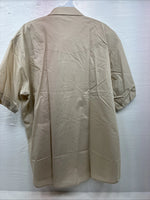 New Men’s ELY Cattleman Tan Short Sleeve Pearl Snap 18.5  2XL H-69