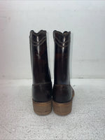 New Kids Brown Texas Brand Cowboy Boots. C 811 12.5 12 1/2 D. 23-46