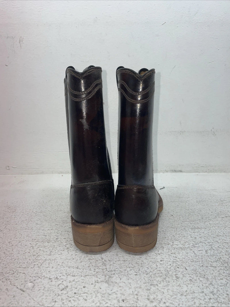 New Kids Brown Texas Brand Cowboy Boots. C 811 12.5 12 1/2 D. 23-46
