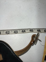 New Tough 1 Black Show Chaps With Fringe Adjustable Waist 46” N-24