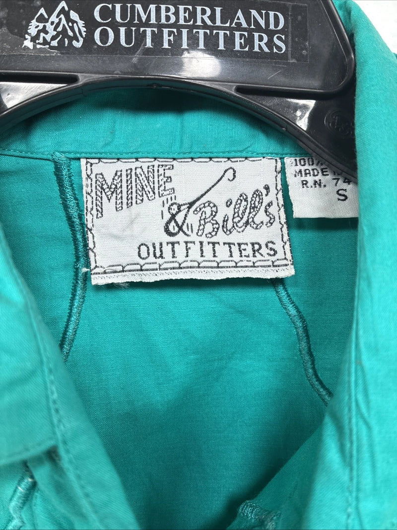 New Women’s Mine & Bills Blue Design Long Sleeve Button Up Small DD-107