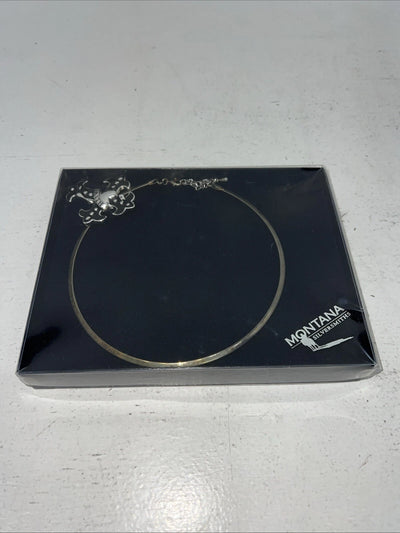 New Women’s Montana Silversmiths Silver Black Faith Cords Necklace. NC1183 A-57