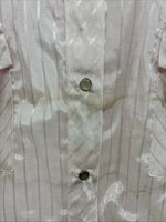 New Men’s ELY Cattleman Pink Stripe Short Sleeve Pearl Snap 19 3XL H-39
