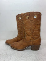 New Youth Brown Texas Brand Cowboy Boots. 2841 3.5 3 1/2 D. 24-142