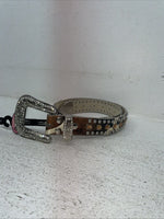 New Cow Print Genuine Leather Blazin Roxx Bling S Belt #N3510602 Z-28