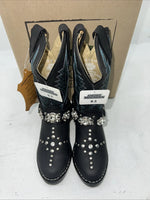 New Children’s Black Smokey Mountain Cowboy Boots. 3283c 9.5 9 1/2 R. 24-22