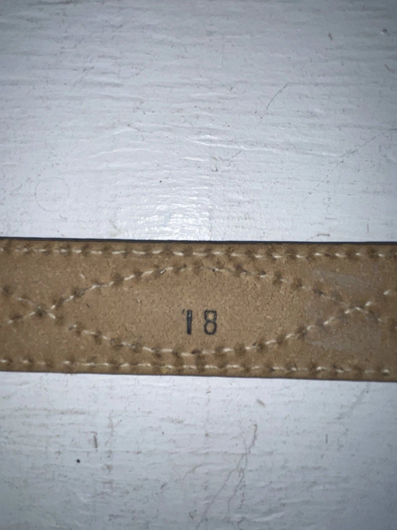New Black Genuine Leather Stitched 18” Belt #1135 NN-77