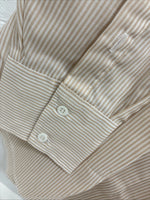 New Men’s Panhandle Slim Tan Stripe Long Sleeve Button Up Medium M-38