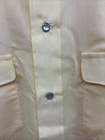 New Men’s Mesquite Yellow Long Sleeve Pearl Snap 16 X 35 Large CC-67