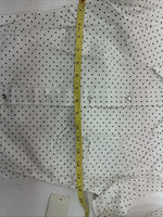 New Women’s Dickson Jenkins White Dottted Long Sleeve Pearl Snap Size 30 LL-92