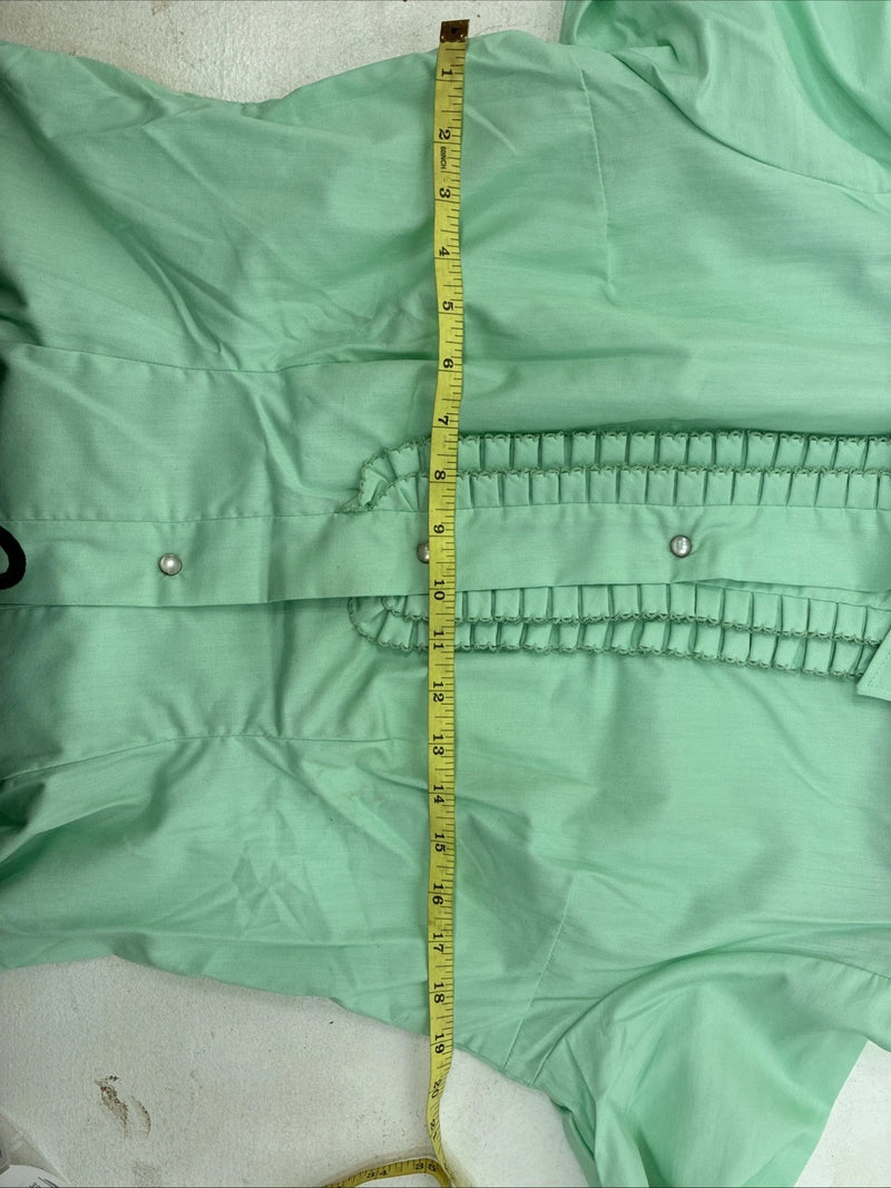 New Women’s Hartman Green Long Sleeve Pearl Small Size 38 TT-132