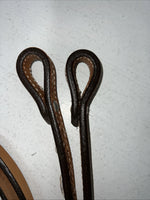 New Tough 1 Pony Leather 5/8”  Browband Headstall With Split Reins #42-880P U-23
