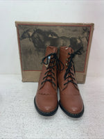 New Kids Brown Lace Up Cimarron Cowboy Boots. 2210100-02 1 D. 23-86