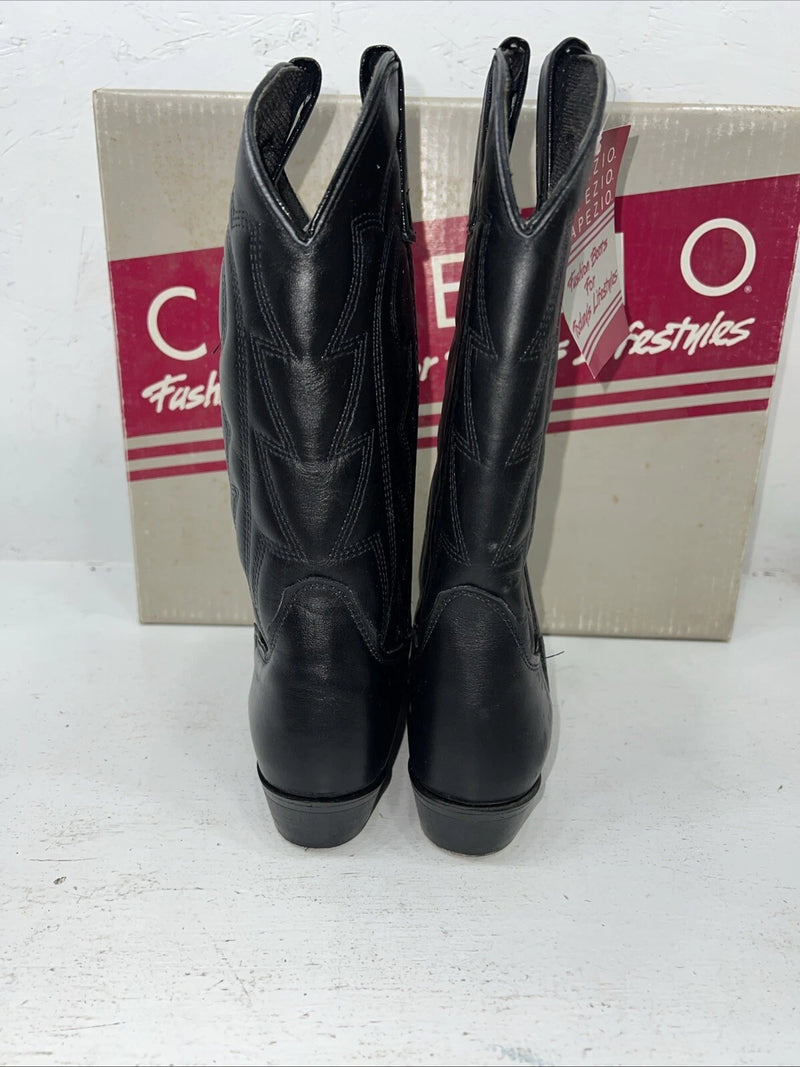 New Women’s Black Capezio Cowboy Boots. L550 6 M. 20-139