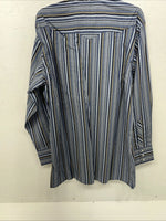 New Men’s Blue White House Long Sleeve Pearl Snap Shirt. XL S-25