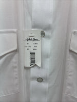 New men’s White Horse White Simple Long Sleeve Pearl Snap Medium K-33