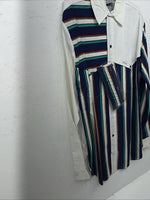 New Men’s Multicolor Strip Mine&Bills Long Sleeve Button Up Shirt. M P-49