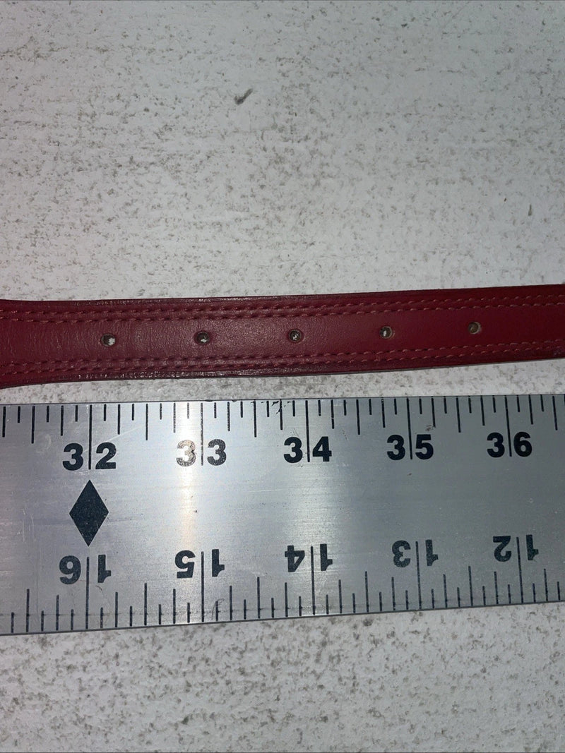 New Red Genuine Leather Nocona 34” Belt #357 Z-14