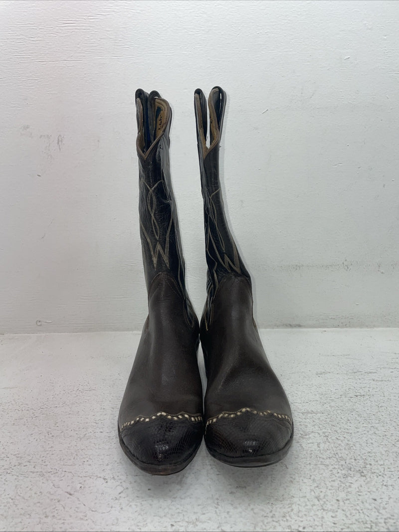New Men’s Brown The Sanders Cowboy Boots. 7709 9 A. 4-102