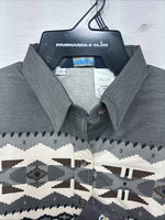 New Women’s Brooks & Dunn Tan Gray Long Sleeve Button Up Size Small TT-101