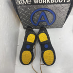 New Nlack Lace Up Work Boots Mans Size 8.5 Brand Work Boots  3-7