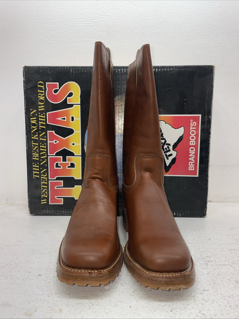 New Men’s Brown Texas Brand Cowboy Boots. M 302 9.5 9 1/2 D. 4-52