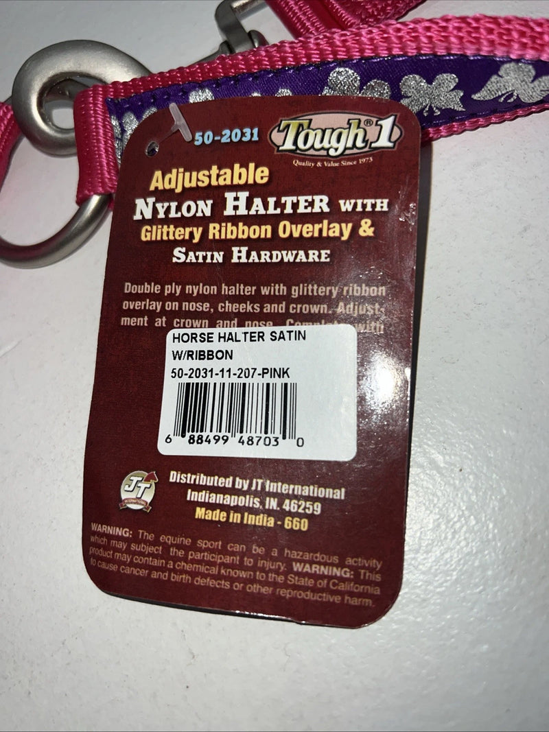 New Tough 1 Pink Purple Butterfly Nylon Full Halter #50-2031 3C-12
