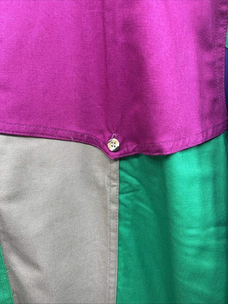 New Men’s San Angelo Multicolor Long Sleeve Button Up Large CC-27