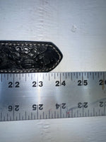 New Black Genuine Leather Circle Y Tooled 18” Belt #8022 NN-64