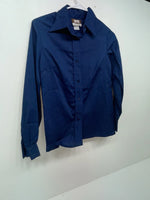 New Women’s Blue Fenton Long Sleeve Button Up Shirt #5328 3B-53