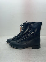 New Men’s Black Lace Up Texas Brand Cowboy Boots. 8850 8 E E. 1-128