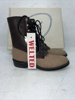 New Women’s Brown A Jama Product Lace Up Cowboy Boots. 6.5 6 1/2 D. 19-87