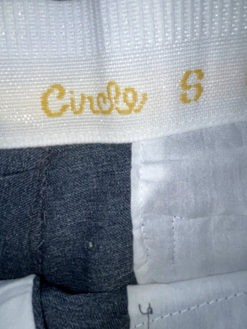 New Vintage Gray Circle S Polyester Pants #CP4776 XX-75