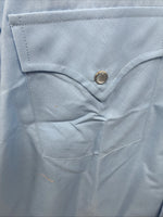 New Men’s ELY Cattleman Blue Someone Short Sleeve Pearl Snap 17 XL O-28