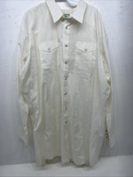 New Men’s White Mesquite Long Sleeve Pearl Snap Shirt. 15x37 Medium Long G-72