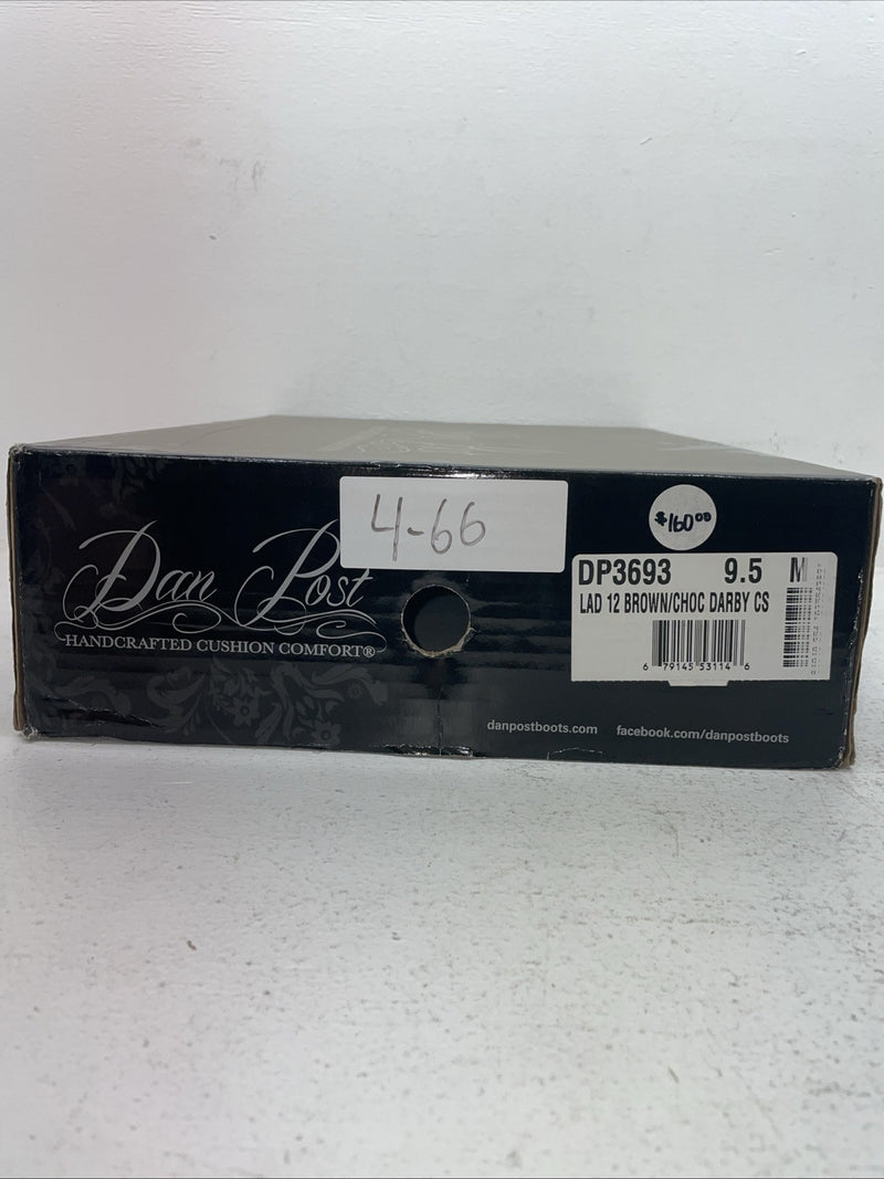 New Women’s Brown Dan Post Cowboy Boots. 3693 9.5 9 1/2 M. 4-66