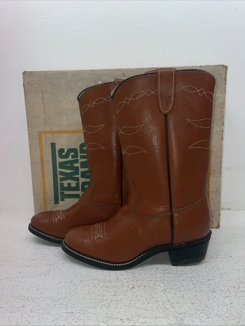 New Women’s Brown Texas Brand Cowboy Boots. B 111 4 D. 2-64