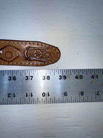 New Brown Genuine Leather Western Express Pendent And Tooled 32” Belt JJ-52