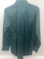 New Men’s Western Express Blue Green Long Sleeve Pearl Snap Medium B-104
